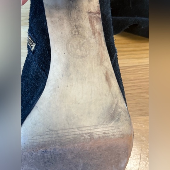 Michael Kors Black Suede Heels With zippers size read description - Picture 8 of 8